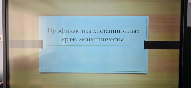 Профилактика дистанционных краж, мошенничества.